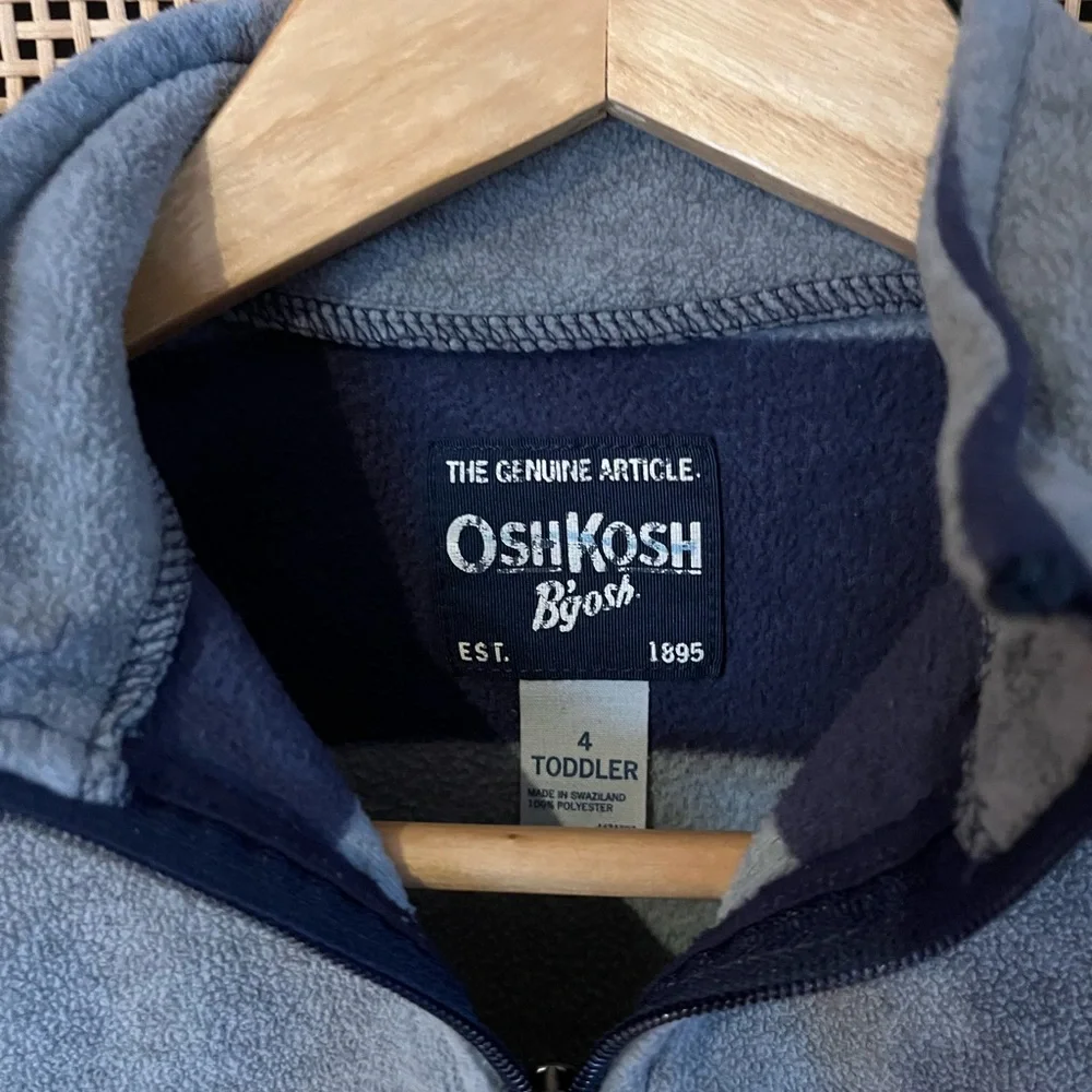 Oshkosh 4T Striped Quarter Zip Fleece